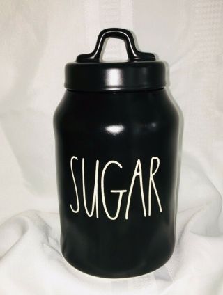 Rae Dunn By Magenta Small Black " Sugar " Canister Jar