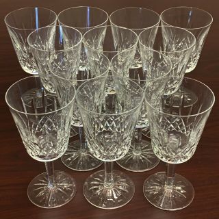 Set Of 12 Vintage Waterford Crystal Lismore 6 7/8” Water Goblets 26