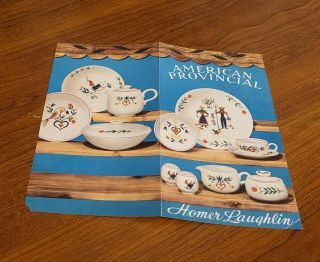 Homer Lauhglin American Provincial Pattern On Rhythm Dinnerware Brochure Ry - 104
