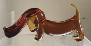 Vintage Murano Glass Dog Sculpture Archimede Seguso 11 "