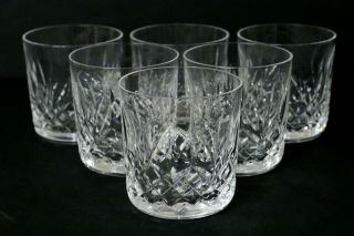 Set Of 6 Waterford Crystal Lismore 3 1/4 " 9 Oz Old Fashioned Whiskey Tumblers