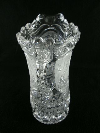 Rare 19th C BACCARAT Crystal Chinoiserie Water Pitcher w/ Dragon Medallions 3