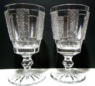 Vintage Waterford Crystal Period Piece Hibernia (1968 -) Set 2 Water Goblet 6 "