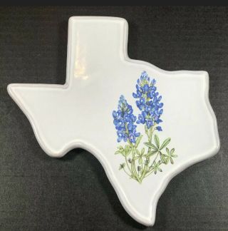 Frankoma Pottery " Texas Bluebonnet " Trivit Painting