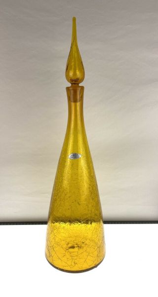 Blenko 920l Decanter In Gold Early Winslow Anderson Example