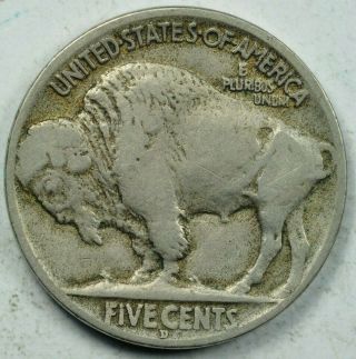 1919 D 5c Indian Head Buffalo Nickel Coin VF Very Fine/Extra Fine VF/XF 2