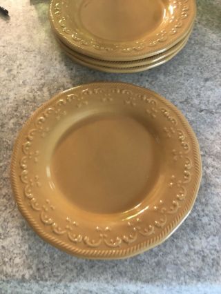 Better Homes And Gardens Mustard Yellow Salad Plates 9 1/4” Set Of 4