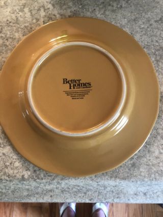BETTER HOMES AND GARDENS Mustard Yellow Salad Plates 9 1/4” Set Of 4 3
