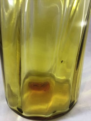 Blenko Swirl Tangerine Amberina Art Glass Decanter w/ Stopper Vintage 3