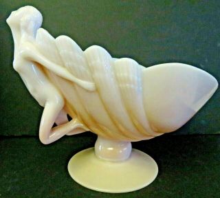 Cambridge Crown Tuscan Flying Nude Compote In Pink Glass Nude Mastehead