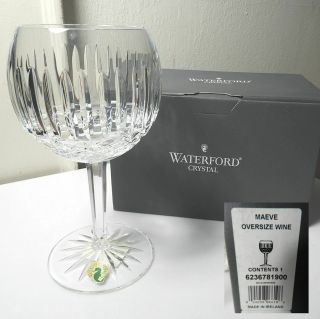 Waterford Crystal Maeve Oversize Wine Goblet,  Ireland,  Rare