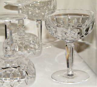 Waterford Crystal Set (8) " Kildare " Champagne/tall Sherbet Stems/glasses Retired