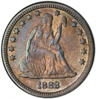 1888 - S Liberty Seated Quarter Extra Fine Briggs 1 - A