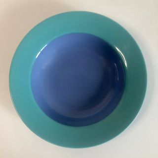 Lindt Stymeist Colorways 9 " Rimmed Soup Or Pasta Bowl Blue,  Turquoise (teal)