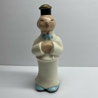 Vtg.  California Cleminsons Pottery Chinese Man Laundry Clothes Sprinkler Ceramic