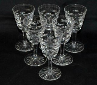 Waterford Crystal Set 6 Large Wine / Water Glasses - Tralee - 6 7/8 "