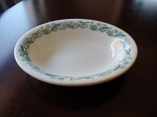 Vintage Mayer China Oval Serving Bowl Restaurant Ware Marilyn Pattern Green/teal