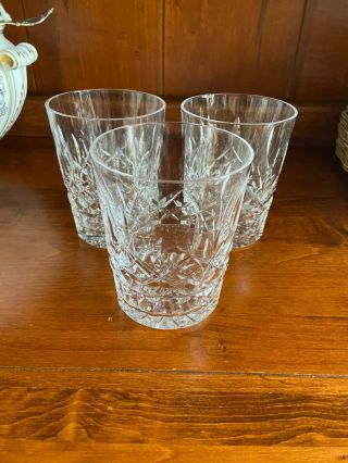 Set Of 3 Waterford Crystal 4 1/2 " Lismore 12oz Double Old Fashioned Glasses