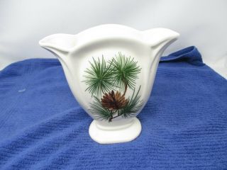 Vintage Lovelane/rosemead Pottery Hand Painted Pine Cone Vase Mid - Century