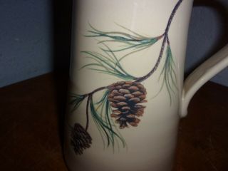 Home & Garden Party Northwoods Pinecones Large Pitcher 2004 Made in USA 2