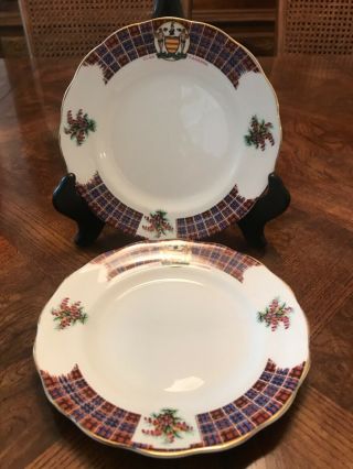 Vintage Royal Standard Bonnie Scotland Clan Cameron 2 B & B.  Dessert Plates