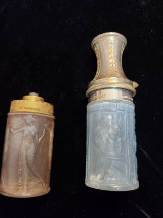 R.  Lalique Crystal Atomizer Perfume Bottles