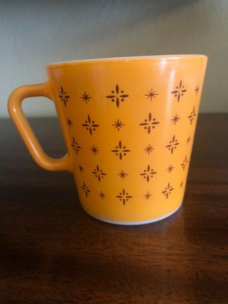 Pyrex 1410 Orange Foulard D Handle Cup Mug 10 Oz.