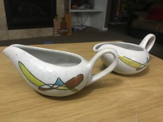 Poppytrail Gravy Boat By Metlox Made In California Ivy Hand Painted