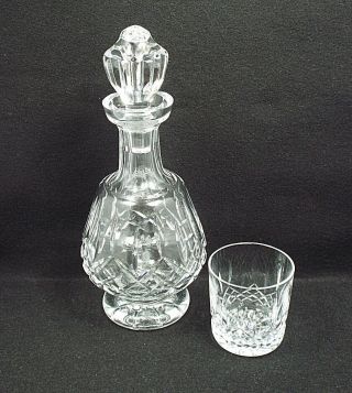 Waterford Crystal Lismore Footed Decanter & Old Fashioned Glass