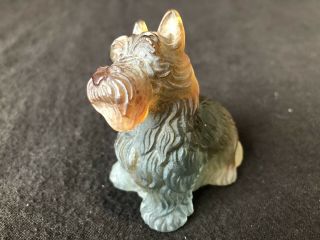 Daum Crystal France Pate De Verre Scottie Dog Colored Paperweight Figurine