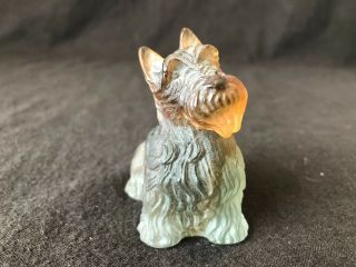 Daum Crystal France Pate De Verre Scottie Dog Colored Paperweight Figurine 3