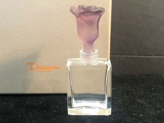 Daum France Pate De Verre Rose Perfume Bottle 03923 W/box Msrp: $277