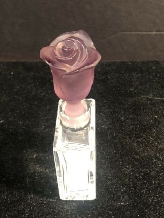 Daum France Pate De Verre Rose Perfume Bottle 03923 w/Box MSRP: $277 2