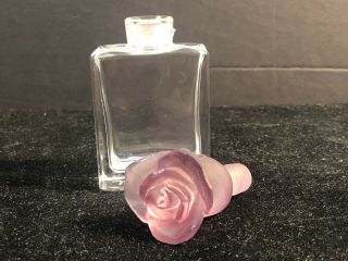 Daum France Pate De Verre Rose Perfume Bottle 03923 w/Box MSRP: $277 3