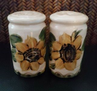 Whole Home Provencial Garden Salt & Pepper Shakers Sunflowers