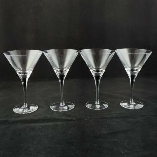 Orrefors INTERMEZZO Black SET of 4 Martini Glasses (Q0051) 2