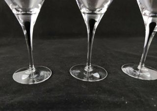 Orrefors INTERMEZZO Black SET of 4 Martini Glasses (Q0051) 3