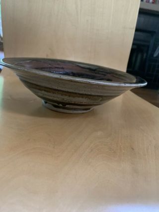 9.  5”vintage Artisan Signed Pottery Bowl Glazed