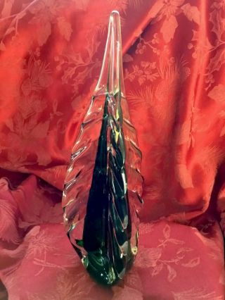 FLAWLESS Exquisite MURANO Italy Glass 12” Crystal CHRISTMAS TREE Sculpture 3