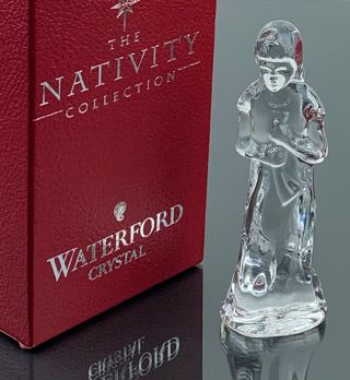 Waterford Crystal Nativity Shepard Boy With Horn 4 1/2 " Tall