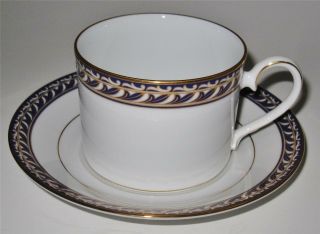Noritake Indigo Waltz 4050 Flat Cup & Saucer Set