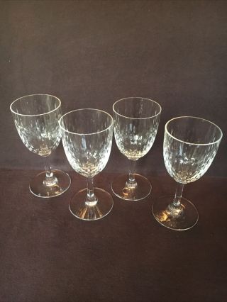 4 Baccarat Crystal White Wine Glassed Paris Pattern