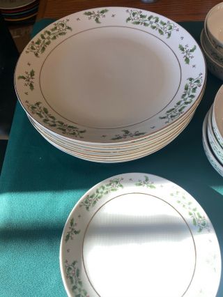 Gibson Everyday Holly Berry Christmas Charm Set of 33 piece dinnerware 2