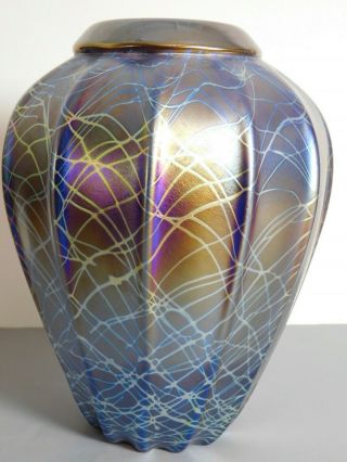 Large Vase By Stuart Abelman Dated 2003 Unique Artist 