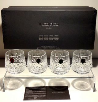 4 Waterford Crystal Lismore Roly Poly Old Fashioned Tumbler Glasses