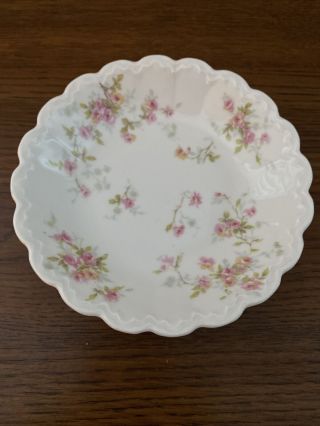 Vintage Haviland Limoges Dessert Plate / Dish / Bowl 5.  5”x5.  5” Pink Flowers