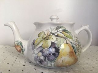 Arthur Wood And Sons Fruit Teapot Made In Straffordshire,  England Number 6421