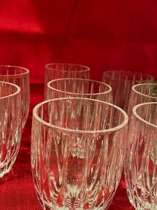 Set Of 8 Mikasa Park Lane Double Old Fashioned Crystal Glass 3 7/8 Inch