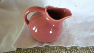 Vintage Small Ball Pitcher Usa Pottery Mauve 3 1/2 Inches Tall