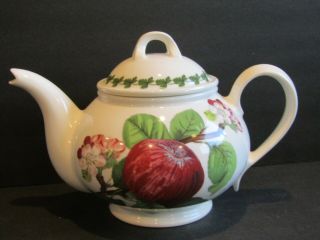 Portmeirion Pomona The Hoary Morning Apple Tea Pot With Lid 6.  5 " Tall